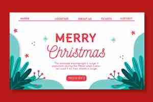 Free vector christmas sales landing page