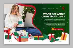 Free vector christmas sales landing page