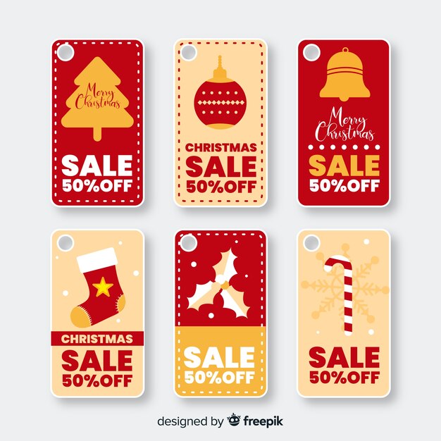 Christmas sales silhouettes labels
