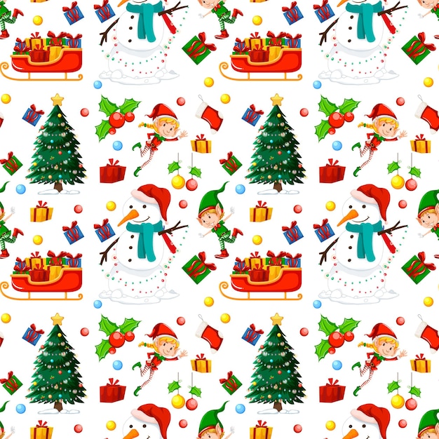 Christmas santa claus seamless pattern