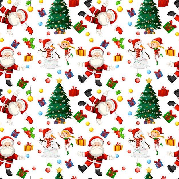 Christmas Santa Claus seamless pattern