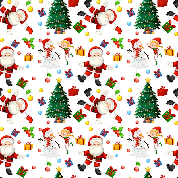 Christmas Santa Claus seamless pattern