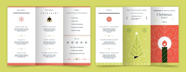 christmas season celebration brochure template