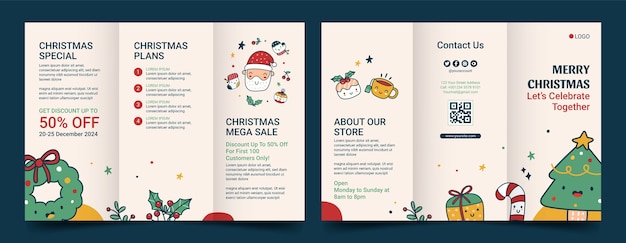 christmas season celebration brochure template