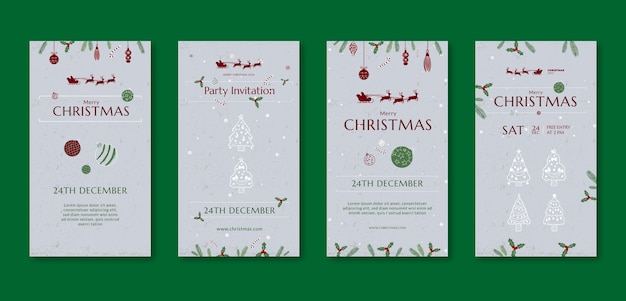 Christmas season celebration instagram stories collection