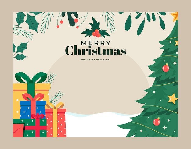 Christmas season celebration photocall template