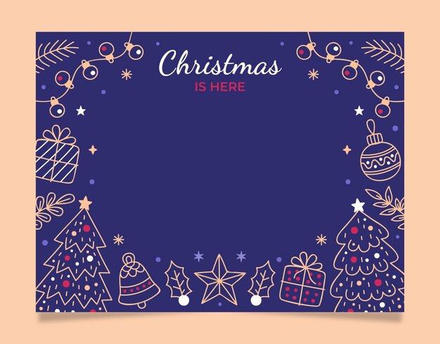 クリスマス シーズンのお祝いフォトコール テンプレート