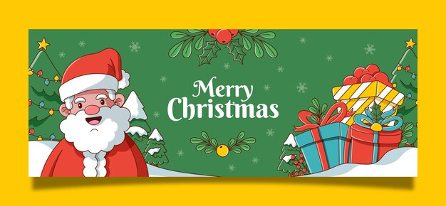 Christmas season celebration social media cover template