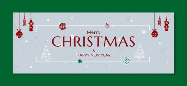 Christmas season celebration social media cover template