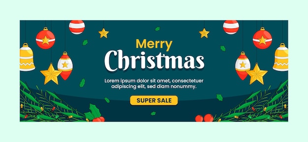 크리스마스 시즌 축하 소셜 미디어 표지 템플릿
