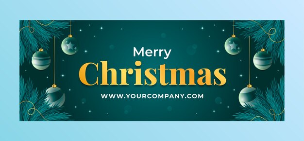 christmas season celebration social media cover template