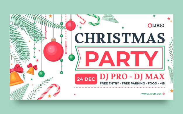 Free vector christmas season celebration social media post template