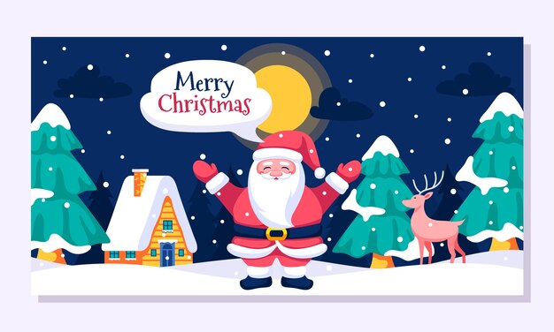 Christmas season celebration social media post template