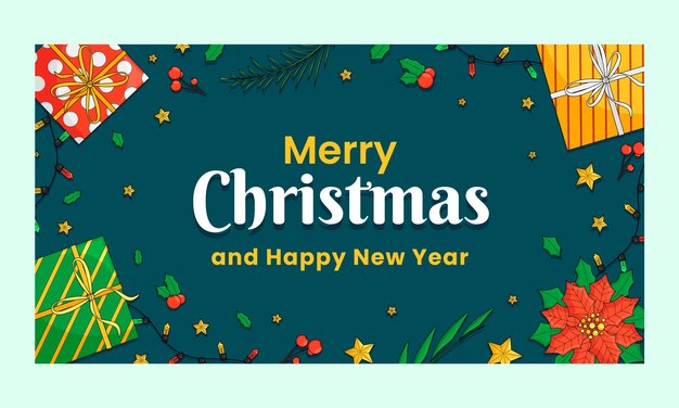 christmas season celebration social media promo template