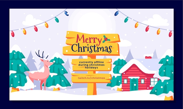 Christmas season celebration twitch background