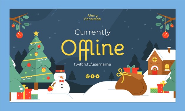 Christmas season celebration twitch background