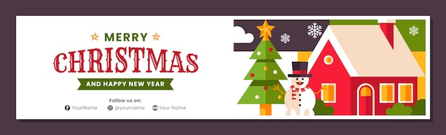 Free vector christmas season celebration twitch banner