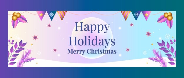 Christmas season celebration twitter header template