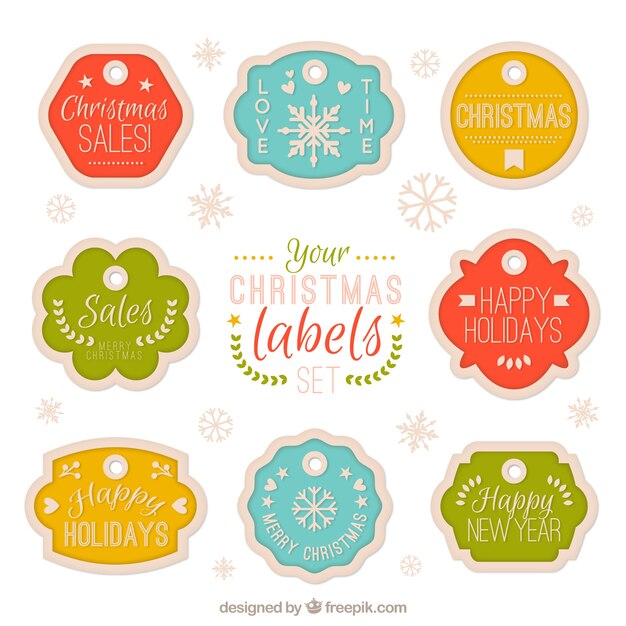 christmas season labels