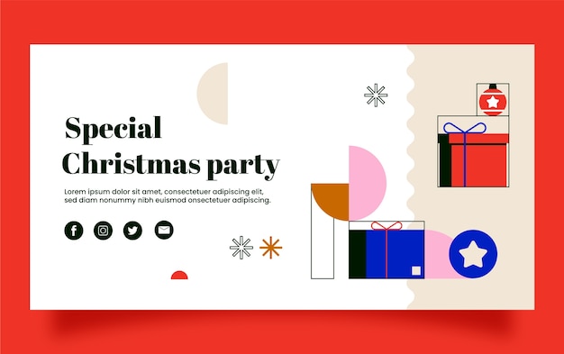 Free vector christmas season social media post template