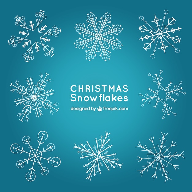 Free vector christmas snoflake collection