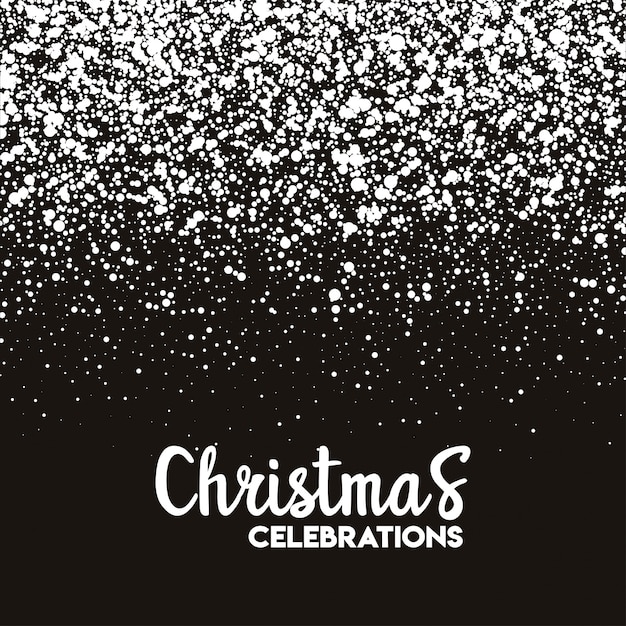 Free vector christmas snow pattern background