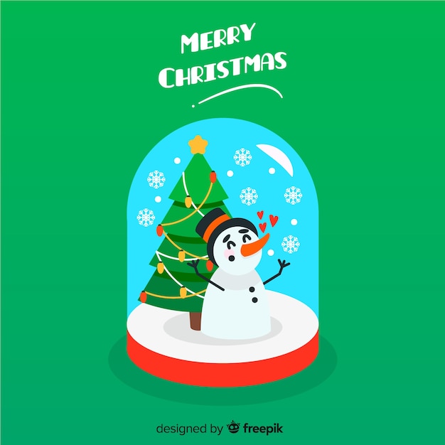 Бесплатное векторное изображение Рождественский снежный шар
