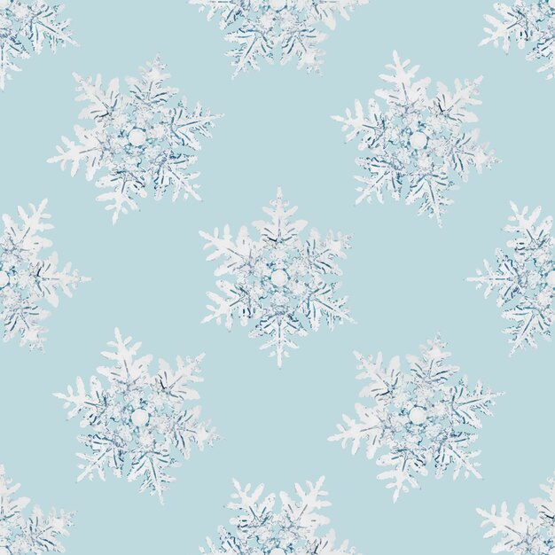 Christmas snowflake seamless pattern