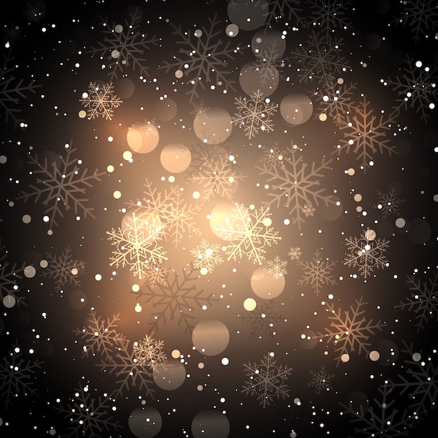 Бесплатное векторное изображение Рождественские снежинки фон 0709