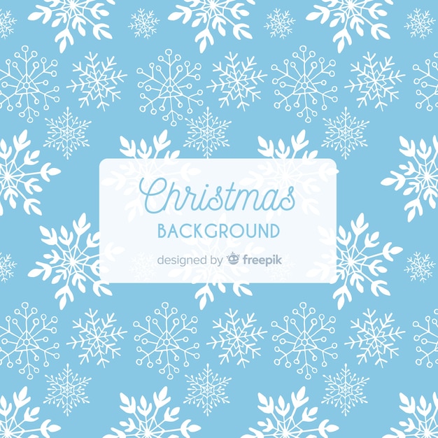 Free vector christmas snowflakes simple pattern background