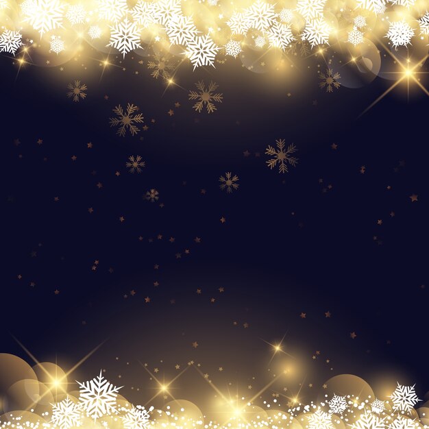 クリスマスの雪片と星