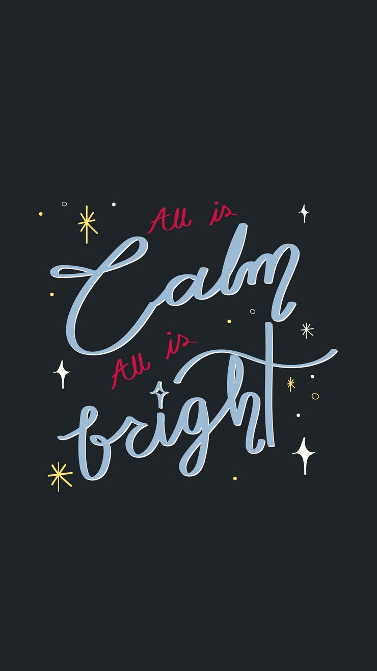 Free Vector christmas song mobile wallpaper, holiday greeting typography vector