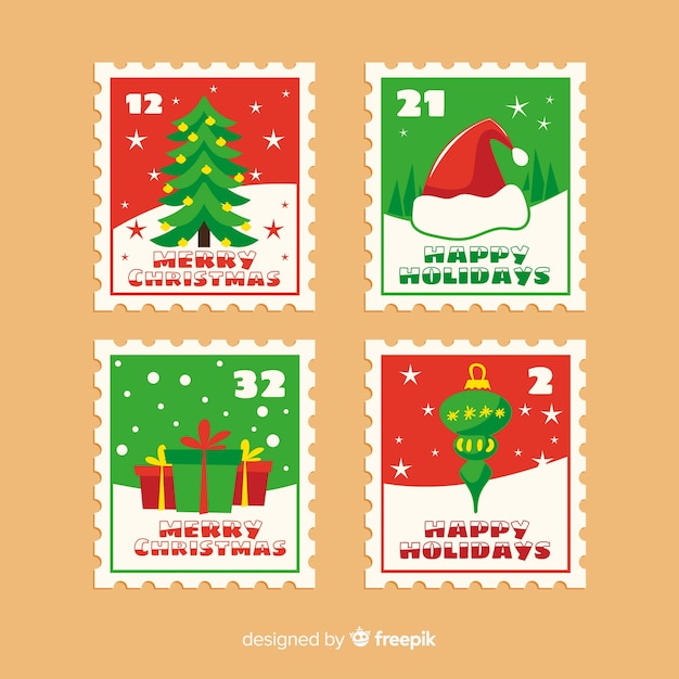 Christmas stamp collection