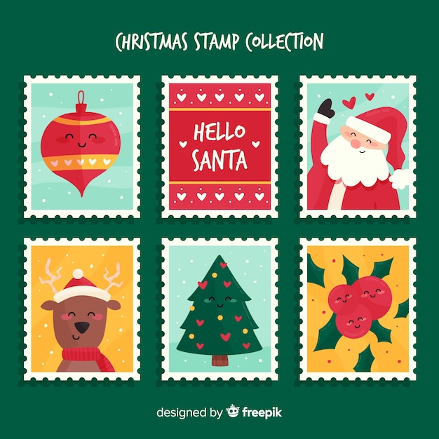 Коллекция рождественских марок