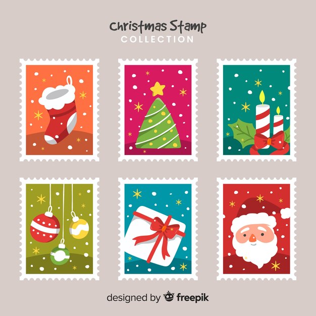 Christmas stamp collection