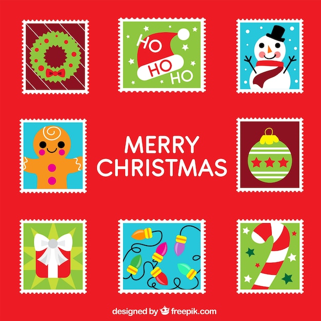 Christmas stamps pack