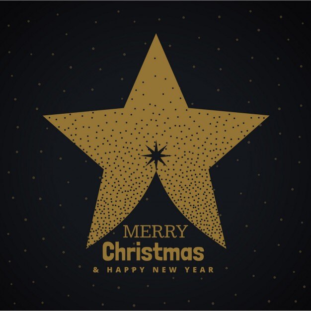 christmas star on a black background