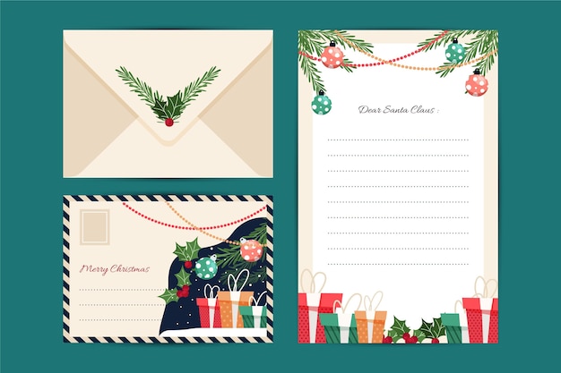 Christmas stationery template