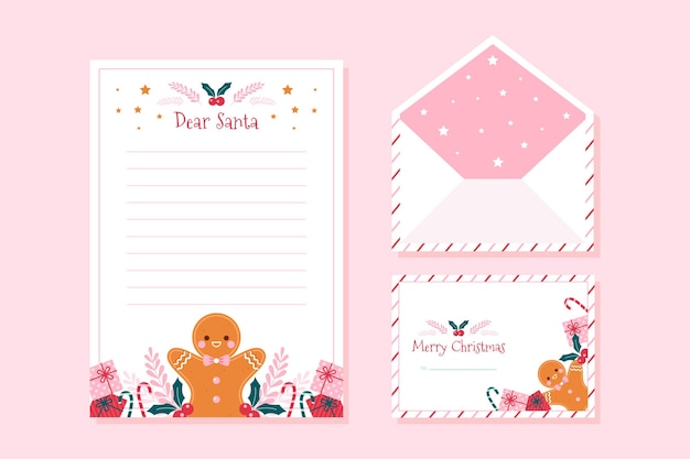 Free vector christmas stationery template