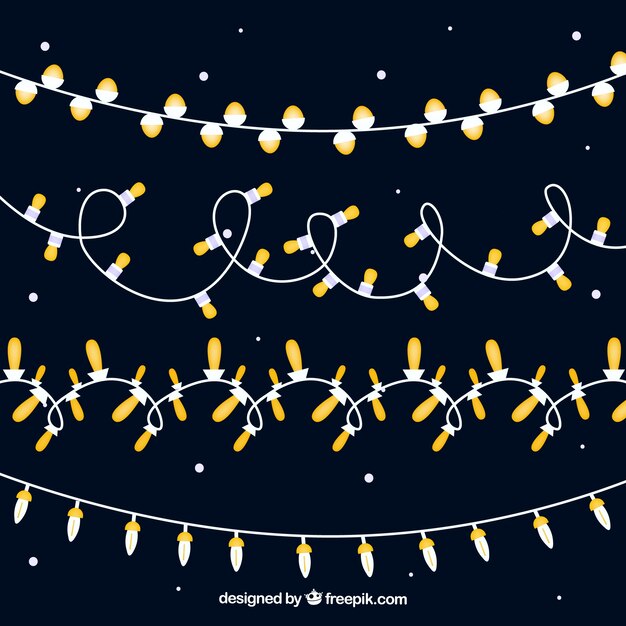 Free vector christmas string lights