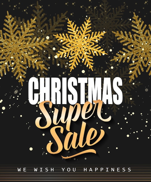 Christmas Super Sale Lettering