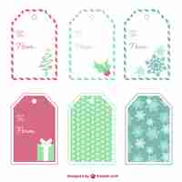 Free vector christmas tags collection