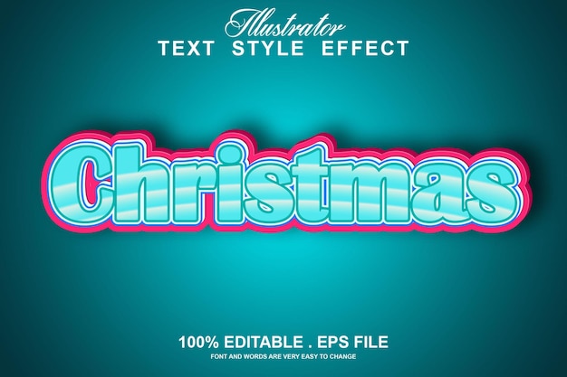 Christmas text effect editable