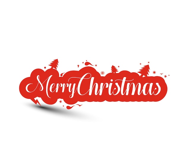 Free vector christmas text message composition design.