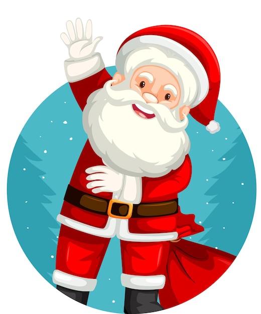 Free vector christmas theme with santa