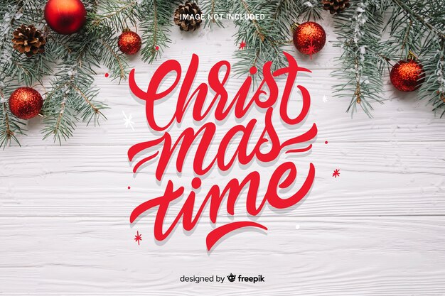 Christmas time lettering