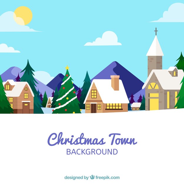 christmas town background