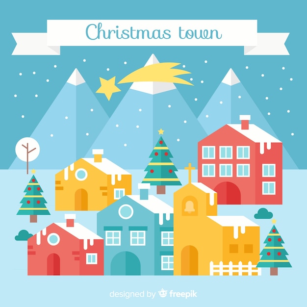 Christmas town background