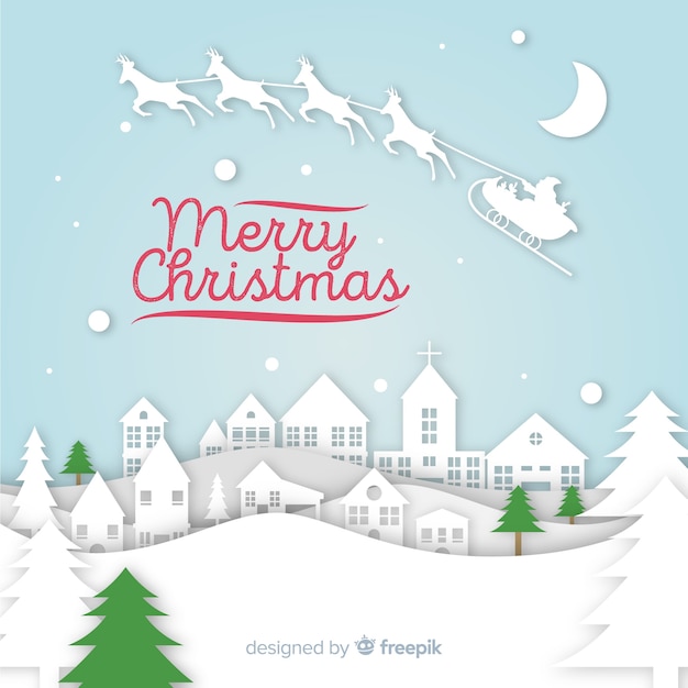 Free vector christmas town