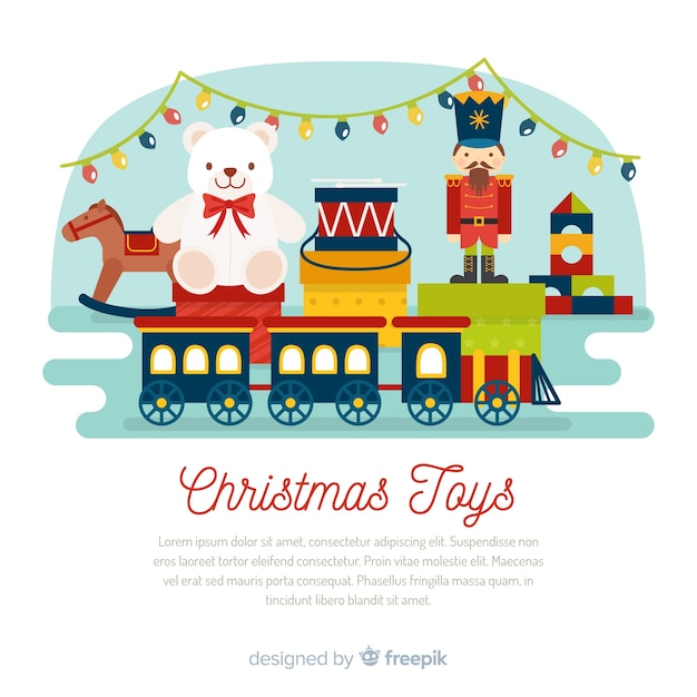 Free vector christmas toy background